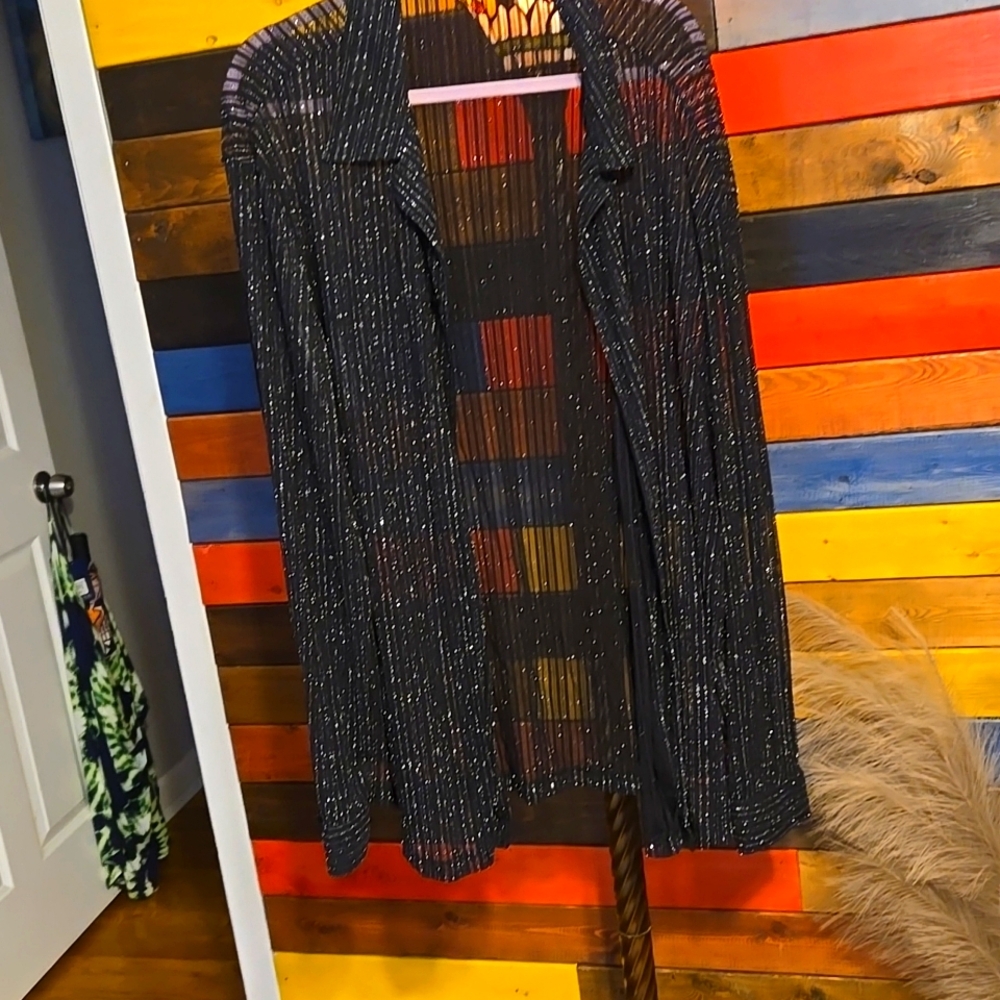 SHEINMens Glitter Shine Dress Shirt  Size 4XL ✨️⭐️NEW  ⭐️✨️